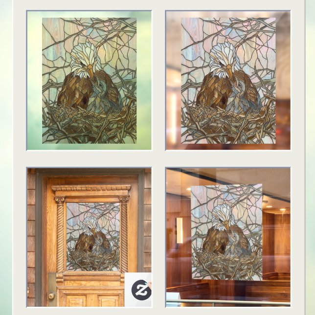 Faux Stained Glass Eagle and Eaglet (Creator Uploaded)