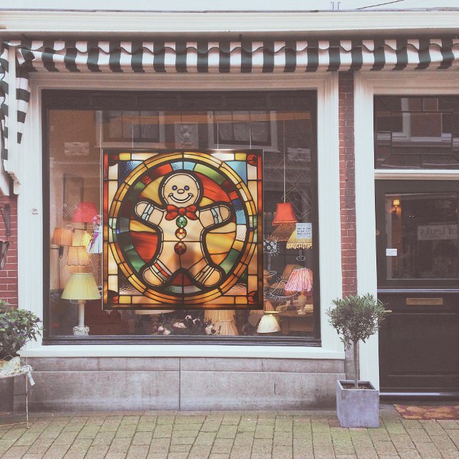 Faux Stained-Glass Gingerbread Man Large (Creator Uploaded)