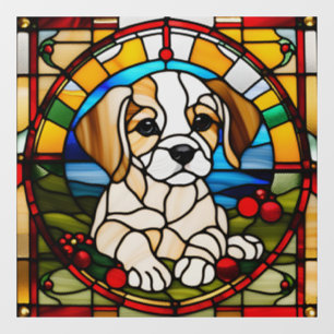 Faux Stained Glass Look Puppy
