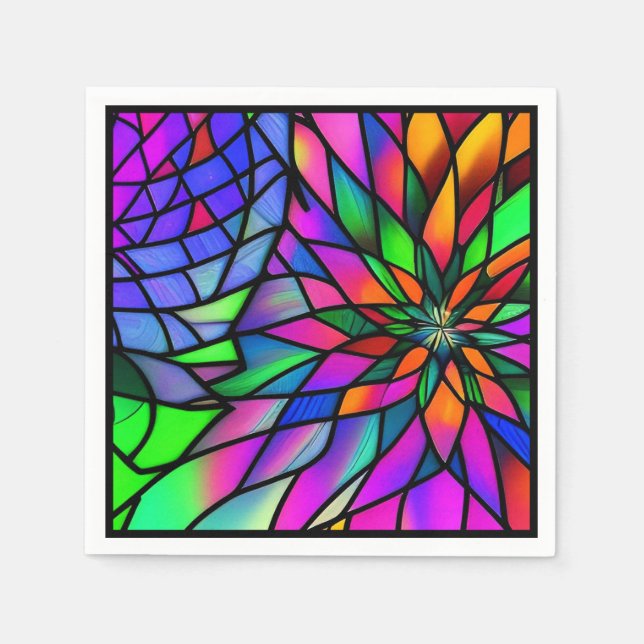 Faux Stained Glass  Napkin (Front)