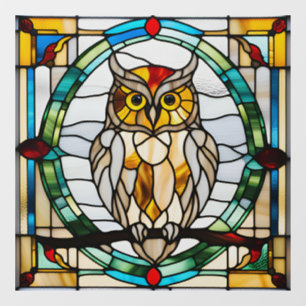 Faux Stained Glass Owl