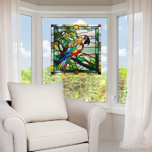 Faux Stained Glass Parrot