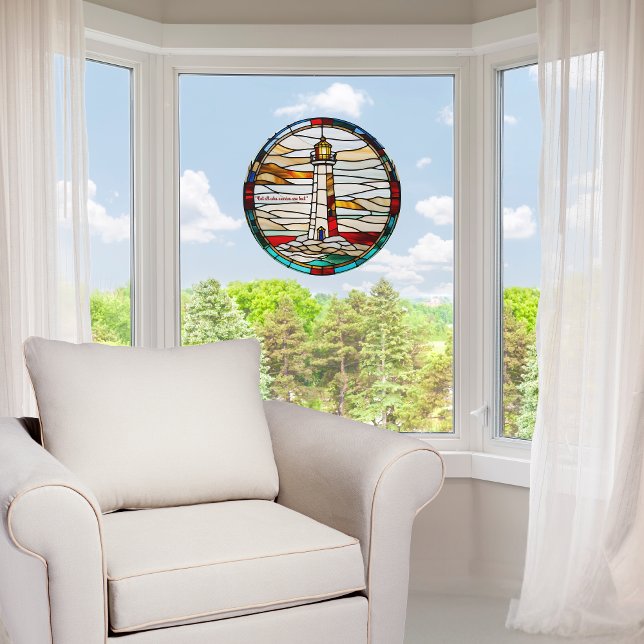 Faux Stained-Glass Round Customisable Lighthouse (Creator Uploaded)
