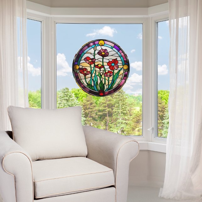 Faux Stained-Glass Round Flower Garden  (Creator Uploaded)