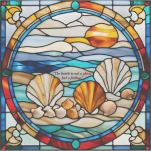 Faux Stained Glass Seashore