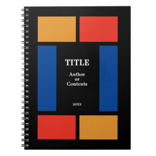 Faux Stained Glass Style Colourful Notebook