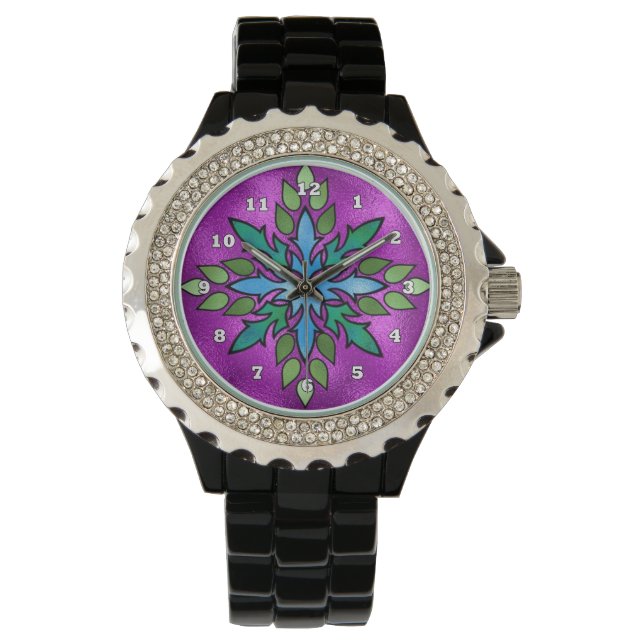 Faux Stained Glass womens watch (Front)