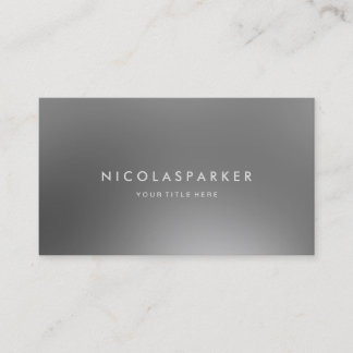 Faux Stainless Steel Inox Metal Look Business Card