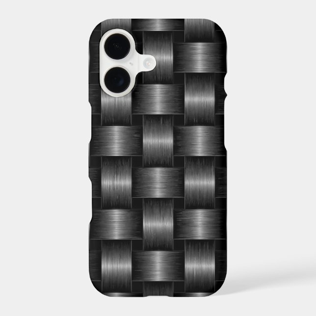 Faux Steel Metal iPhone Case (Back)