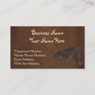 Faux Stitched Leather Wrangler style XI Business Card