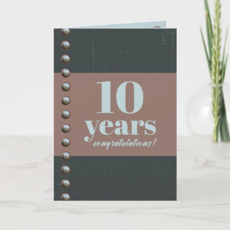 Faux studs universal employee anniversary card