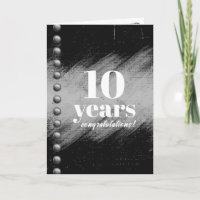 Faux studs universal employee anniversary card