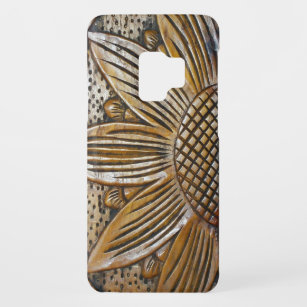 Faux Sunflower Wood Carving Photo Print Case-Mate Samsung Galaxy S9 Case