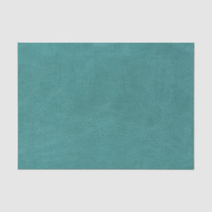 Faux Teal Leather Texture Tissue Paper