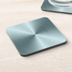 Faux Teal Metallic Look Coaster