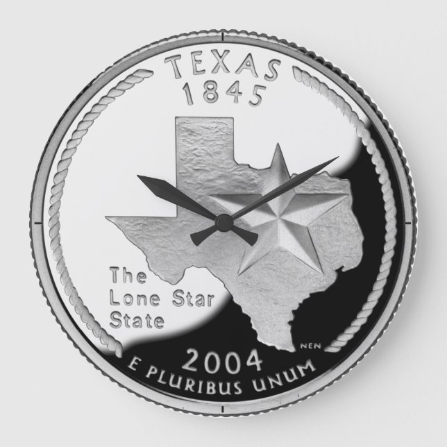 Faux Texas State Quarter Clock (Front)