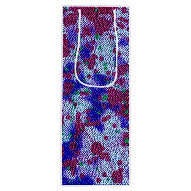 Faux Texture Marble Blob Wing bag -Blue Grape Red (Front)