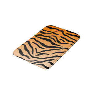 Faux Tiger Print Bath Mat