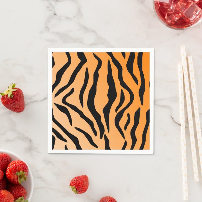 Faux Tiger Print Napkin (Insitu)