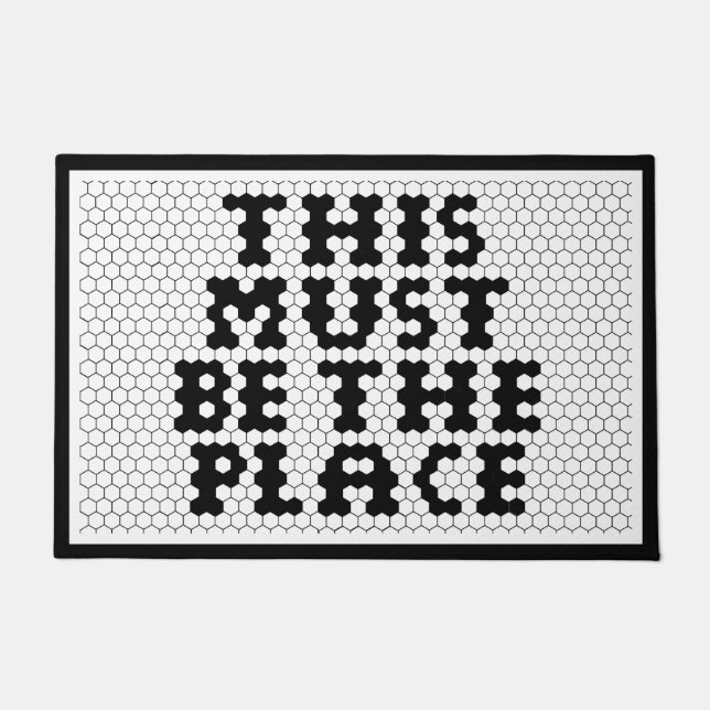 Faux Tile Must Be The Place  Doormat (Front)
