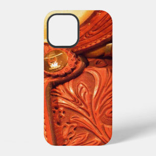 Faux Tooled Leather Horse Saddle iPhone 12 Case
