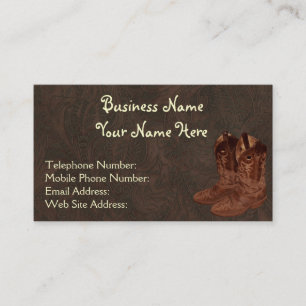 Faux Tooled Leather Wrangler style VI Business Card