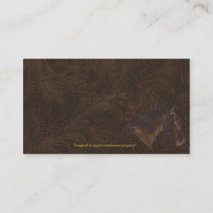 Faux Tooled Leather Wrangler style XII Business Card