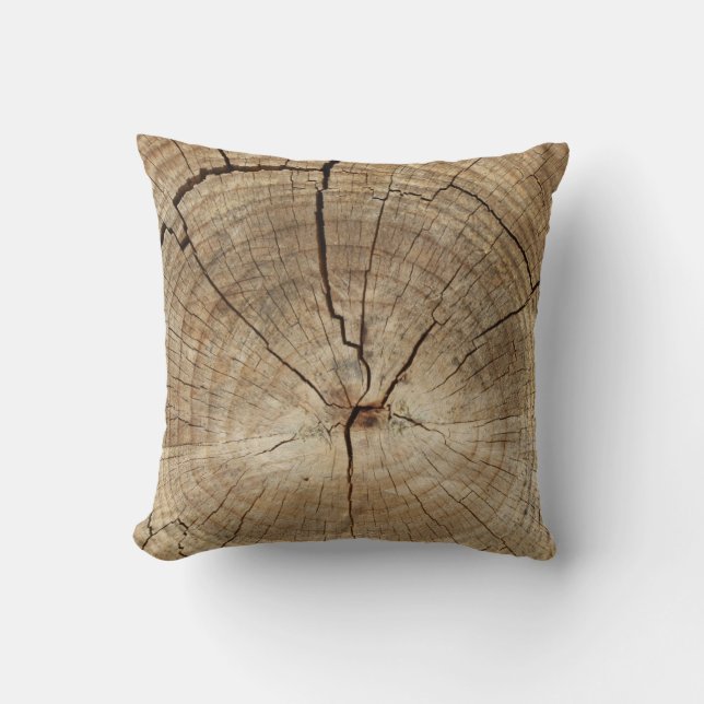 Faux Tree Rings Background Cushion (Front)