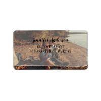 Faux Vellum Photo Overlay Custom Return Address La