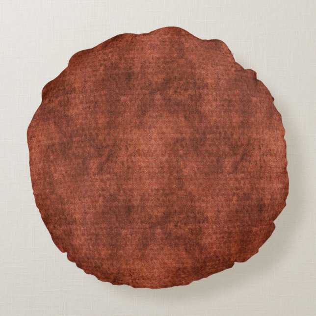 Faux Velvet - Rust Round Cushion (Back)
