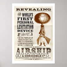 Faux Victorian Airship & Dirigible Co poster