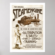 Faux Victorian Steam Engine Co poster