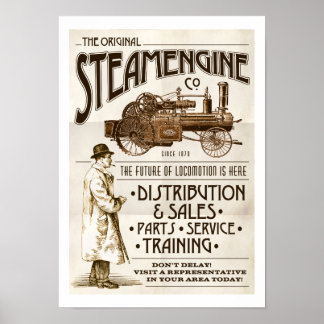 Faux Victorian Steam Engine Co poster
