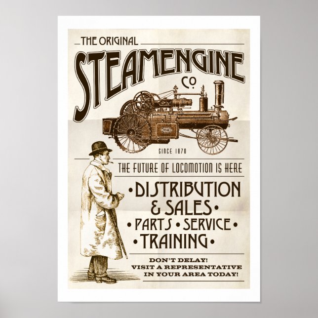 Faux Victorian Steam Engine Co poster (Front)