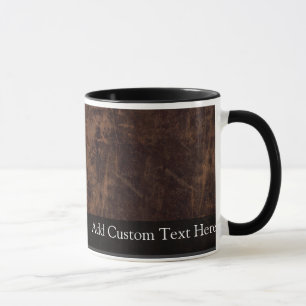 Faux Vintage Leather-Look Mug