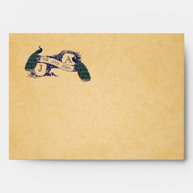 Faux Vintage Paper Printed A7 Envelopes (Front)