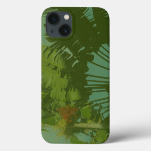 Faux Vintage Tropical Fabric iPhone 13 Case