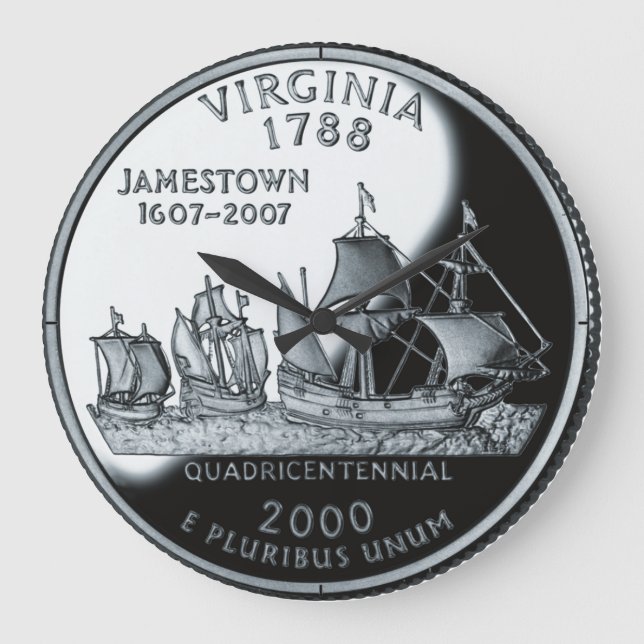Faux Virginia State Quarter Clock (Front)