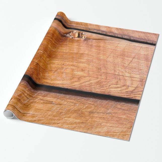 Faux Warm Weather-board Barn Siding Wrapping Paper (Unrolled)