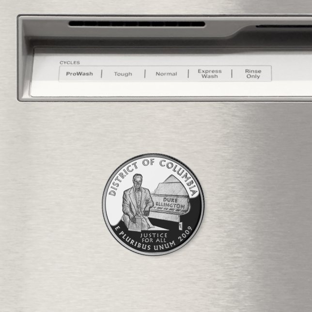 Faux Washington District of Columbia Quarter Magnet (In Situ (Dishwasher))