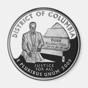 Faux Washington District of Columbia Quarter Magnet