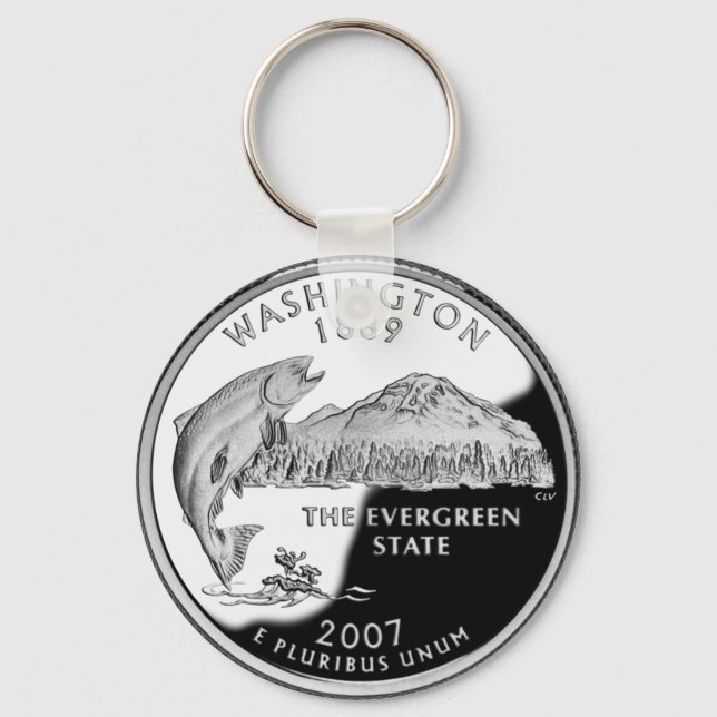 Faux Washington State Quarter Key Ring (Front)