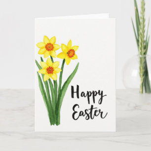 Faux Watercolor Easter Card