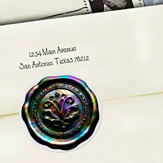 Faux Wax Envelope Seal Style 4 Black 20 Sticker (Creator Uploaded)