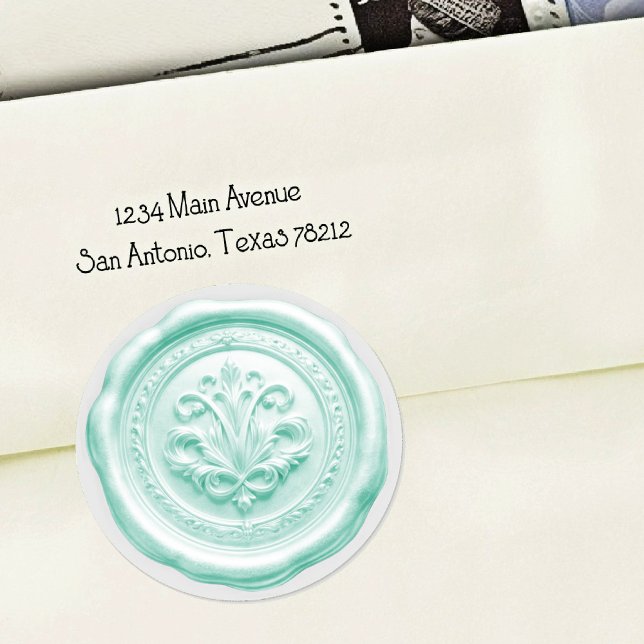 Faux Wax Envelope Seal Style 4 Blue 13 Sticker (Creator Uploaded)