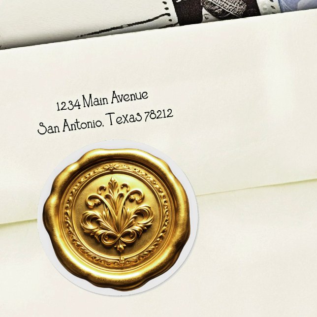 Faux Wax Envelope Seal Style 4 Gold (Creator Uploaded)