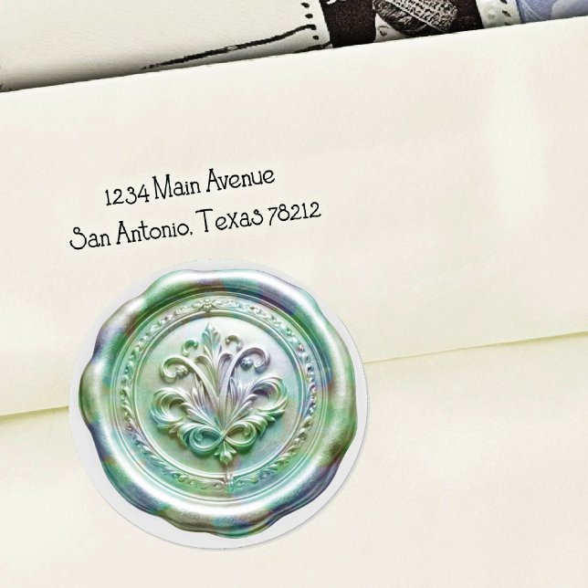 Faux Wax Envelope Seal Style 4 Green 25 Sticker (Creator Uploaded)