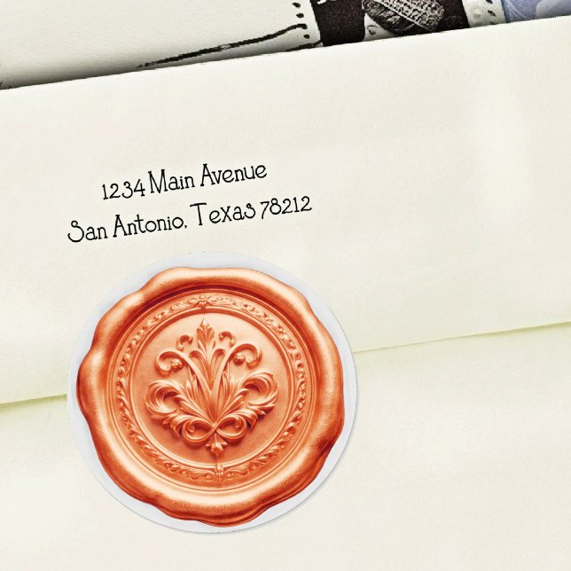 Faux Wax Envelope Seal Style 4 Orange 1 (Creator Uploaded)