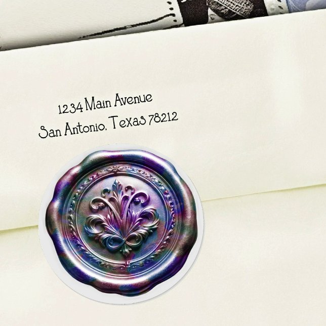 Faux Wax Envelope Seal Style 4 Purple 21 Sticker (Creator Uploaded)