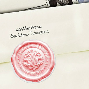 Faux Wax Envelope Seal Style 4 Red 14